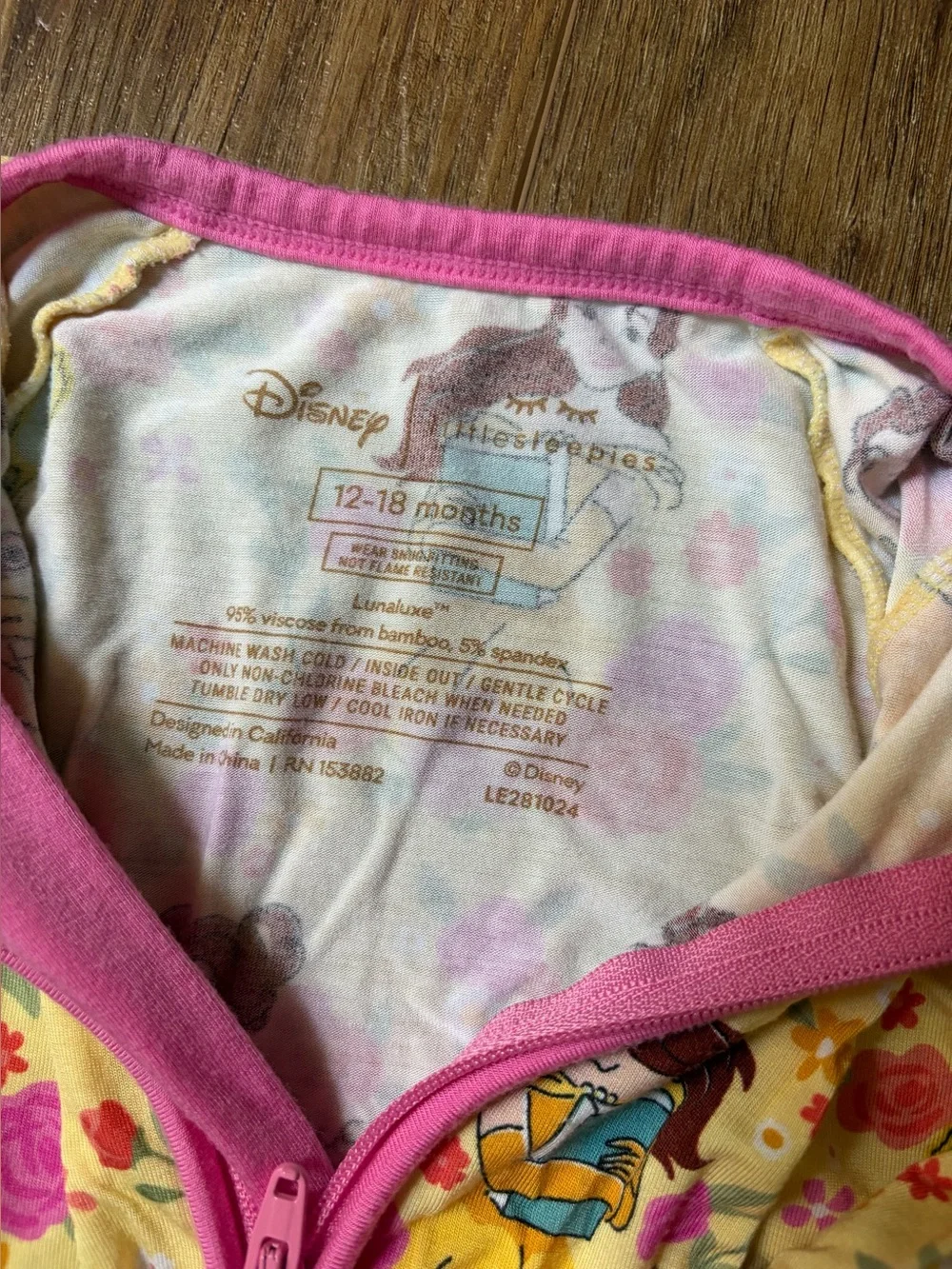 Little Sleepies Belle Disney Princess Floral Sleeper